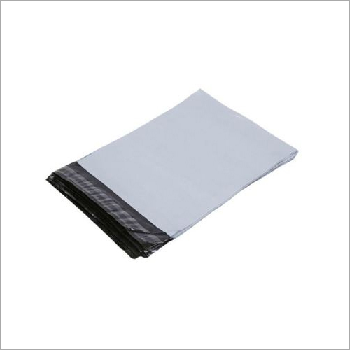 Courier Cover - PVC 15x12 Inches , White Plain Pouch with Velcro Closure and 1-Year Warranty, Glossy Finish, 50 Microns Thickness, 3 Side Sealed