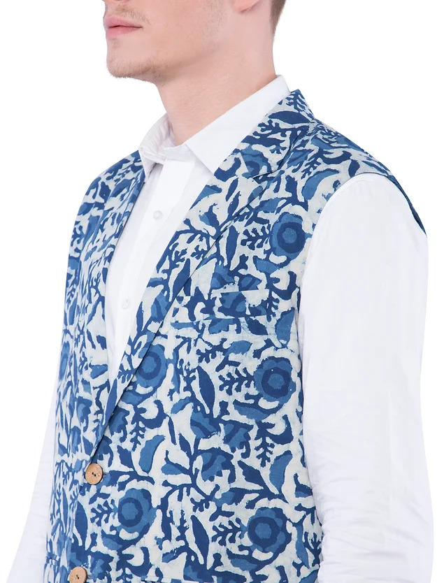 Multi Color Nishat Ajrakh Bandi Jacket
