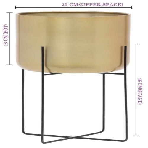 Gold Planter Pot With Stand