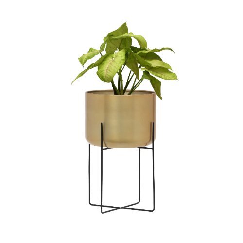 Gold Planter Pot With Stand