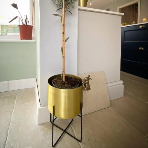 Gold Planter Pot With Stand