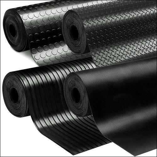 Rubber Flooring Mat - Color: Black