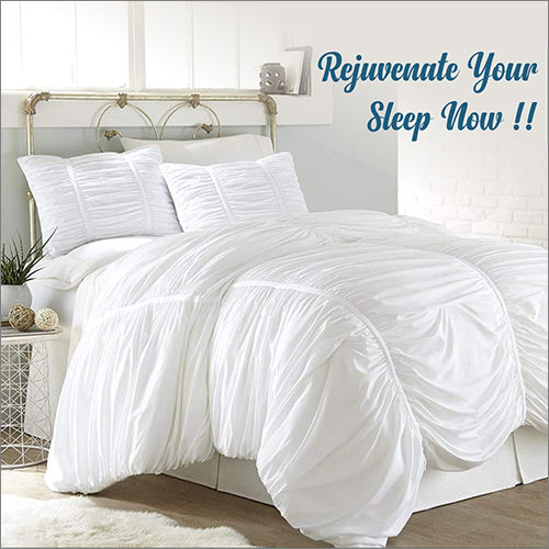 Washable White Cotton Duvet Cover Set