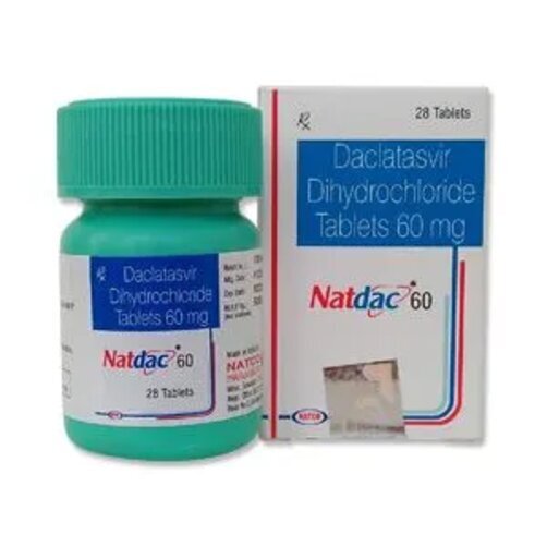 Natdac - 60mg Daclatasvir Dihydrochloride Tablets | Prescription Drug, Pack Of 28 Tablets