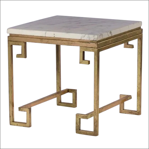 ग्लॉसी विंटेज माइल्ड स्टील साइड टेबल