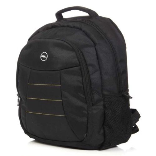 Laptop Bag - Polyester Material, 15-inch Size, Black Color - Reflective Front Panel, Spacious For Daily Essentials, Zippered Front Pocket, Side Pockets For Bottle And Umbrella