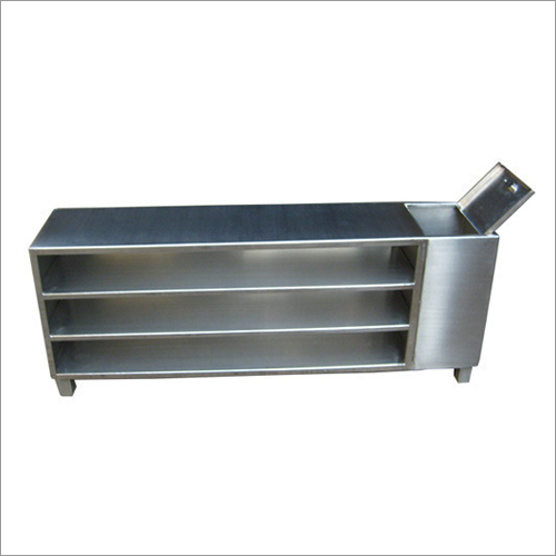 SS Cross Over Bench - Metal, Silver | Durable, Eco-Friendly, Modern Indoor Home Furniture