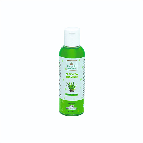 Aloe Shampoo 100 ml - Herbal Formula, 100 ml Volume, 130 mm Length, Green Color | pH Balanced, Ultra Mild, Minimizes Split Ends, No Conditioner Needed
