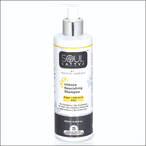Intense Nourishing Shampoo - 250mL, pH Balanced Herbal Formula for Deep Nourishment and Split End Repair