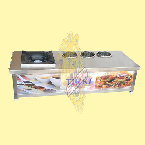 सिल्वर 60X24X15 टिक्की काउंटर