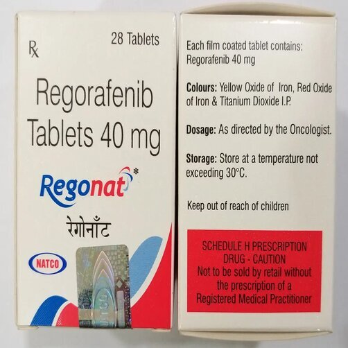 Regonat-regorafenib Tablets - Regorafenib 40mg, Pack Of 28 Tablets | Anti-radiation Function, Prescription Medication, Tablet Form