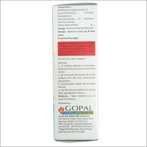 Moxifloxacin Ophthalmic Solution Eye Drops I.p. General Medicines