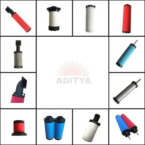 Screw Compressor Line Filters - Fiberglass, Cylindrical 50mm To 1500mm Height | Max Temp >250â°f, Max Pressure 200-250 Psi, Multi-color Options