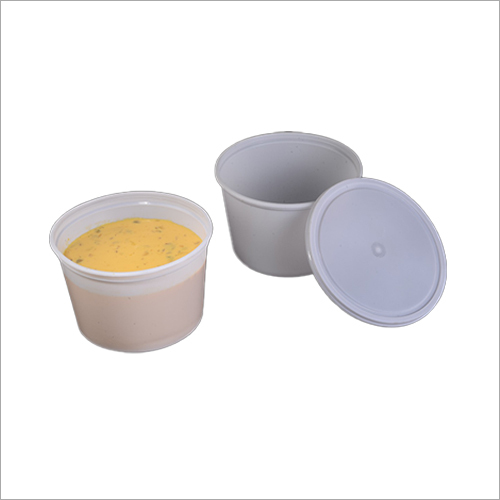 Restaurants Plastic Round Containers - Color: White