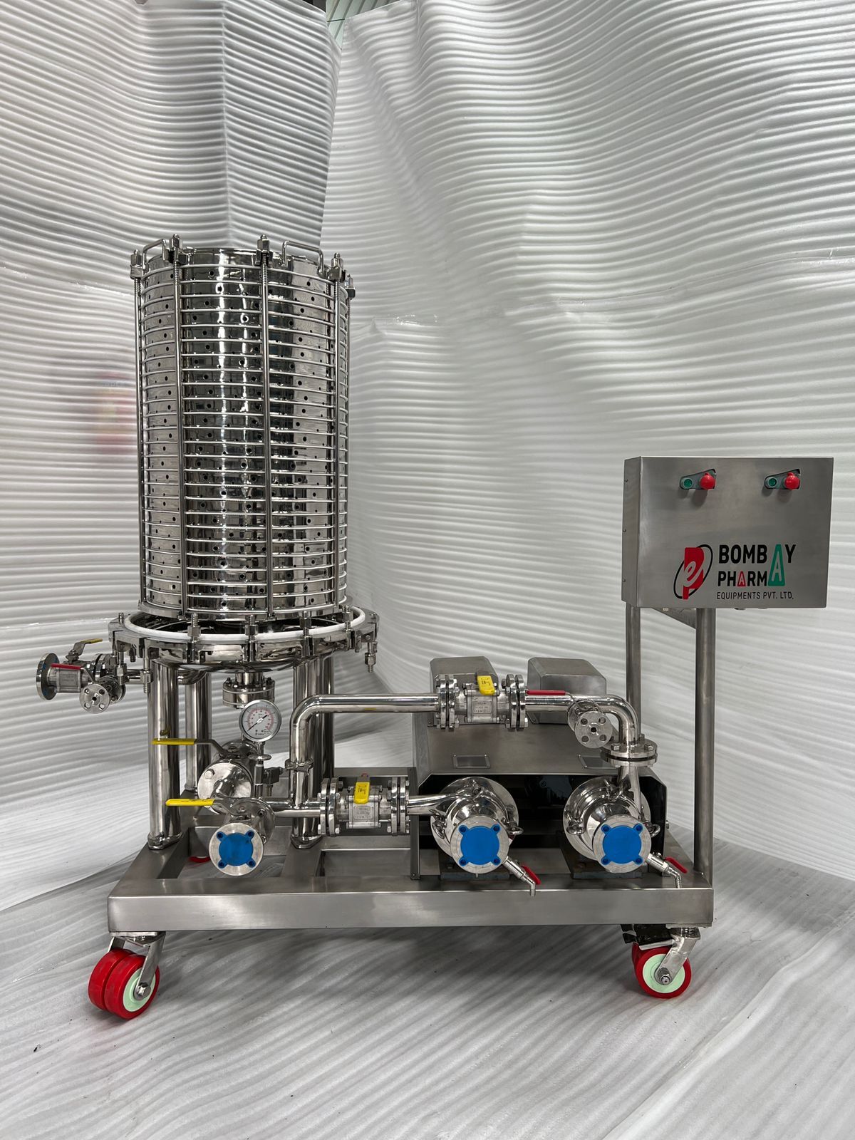 Sparkler Filter Press - Stainless Steel, Semi-automatic | 1 Year Warranty, Silver Color, Non-computerized