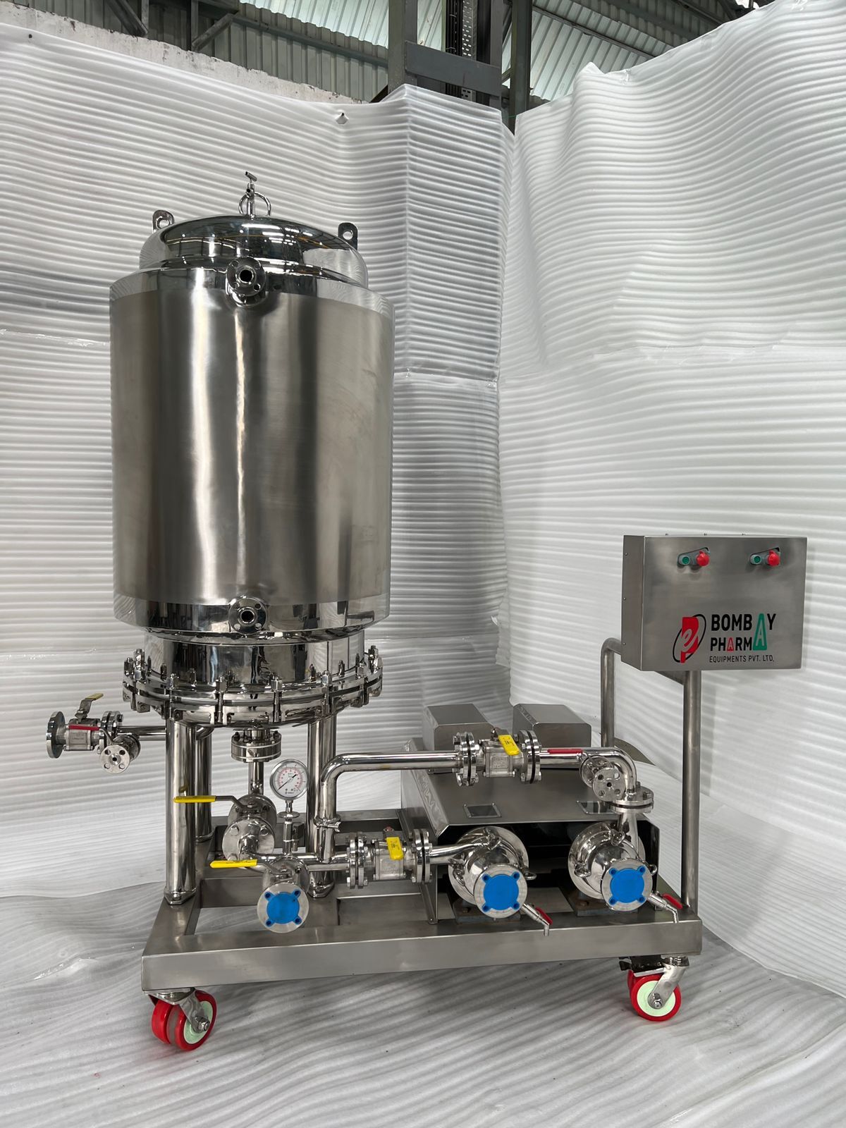 Sparkler Filter Press - Stainless Steel, Semi-automatic | 1 Year Warranty, Silver Color, Non-computerized