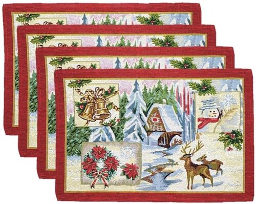 कॉटन टेपेस्ट्री प्लेसमेट और रनर