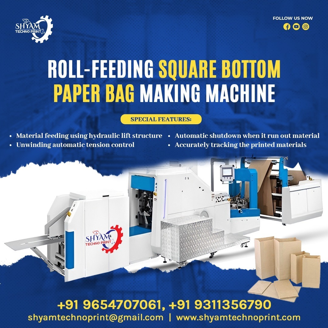 Square Bottom Paper Bag Making Machine - 8600x1850x1800mm Dimensions, 380v Electric Power | Automatic Grade, Film Length Counter, Photoelectric Correction, 170 Bags Per Minute Efficiency