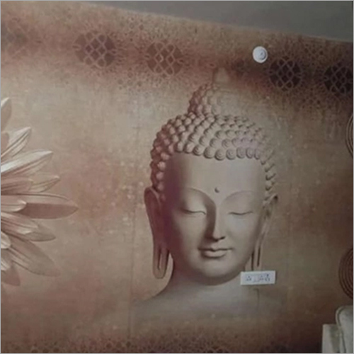 पीवीसी बुद्धा प्रिंट आयातित वॉलपेपर