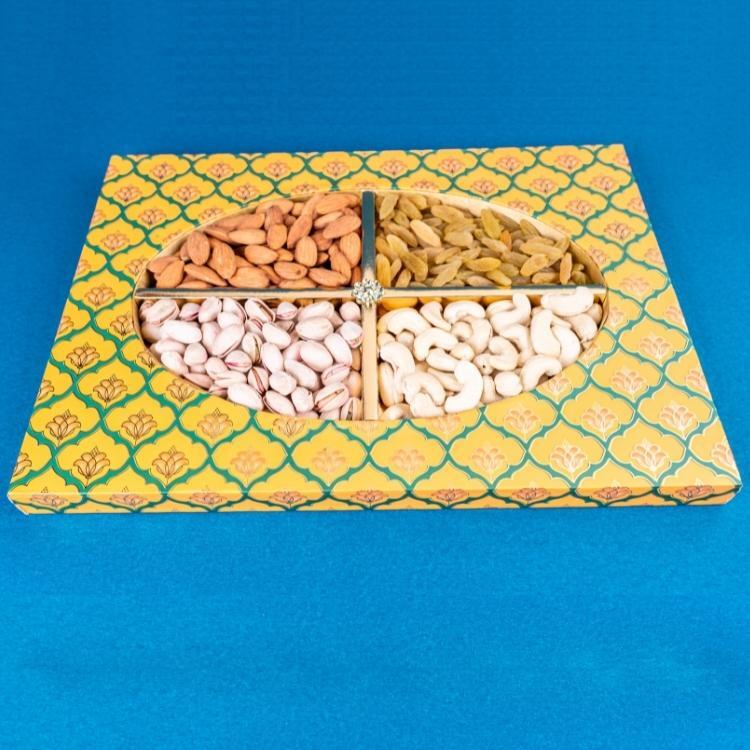 Diwali Gift Pack Kk - 150 Gm Cashew, Almond, Pistachio, Fig, And Raisins | Attractive Gift For Celebrations, Customizable For Corporate & Home Use