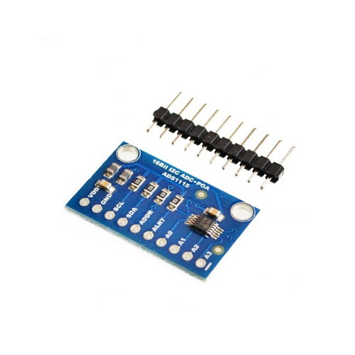 Blue Ads1115 16-बिट I2c Adc 4-चैनल प्रोग्रामेबल गेन एम्पलीफायर मॉड्यूल