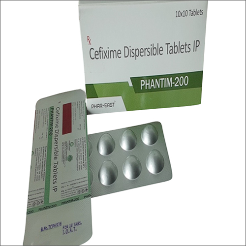Cefixime Dispersible Tablets IP - 200mg, 10x10 Pieces | Antibiotic for Bacterial Infections, Twice Daily Dosage, Suitable for All