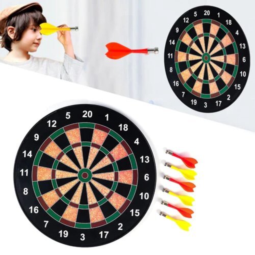 Magnetic Score Dartboard Set - Durable Safe Materials, Multicolor Design For All Ages, Fun For Kids And Adults