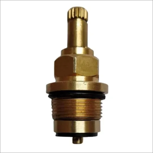 Brass Tap Spindle - 3 Inch, Golden Color | Ideal for Bathroom Fittings, Weighs 170 Grams