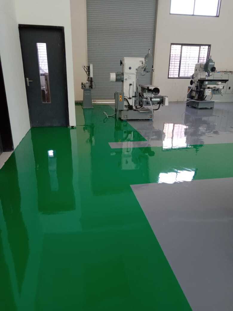 Epoxy Flooring - Durable Resin Material, High Gloss Finish, Slip Resistant Surface, Customizable Colors, Easy Maintenance