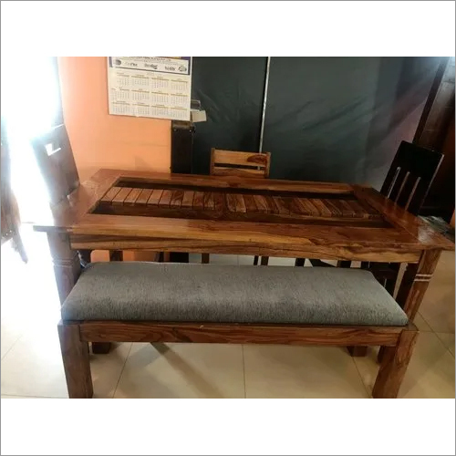 मॉड्यूलर वुडन लाउंज डाइनिंग टेबल सेट इंडोर फर्नीचर