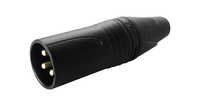 MX XLR 3 PIN MIC FEMALE CONNECTOR MC3MXX काले कोटिंग के साथ।