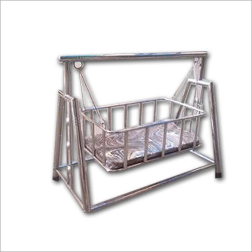 Silver Stainless Steel Baby Jhula