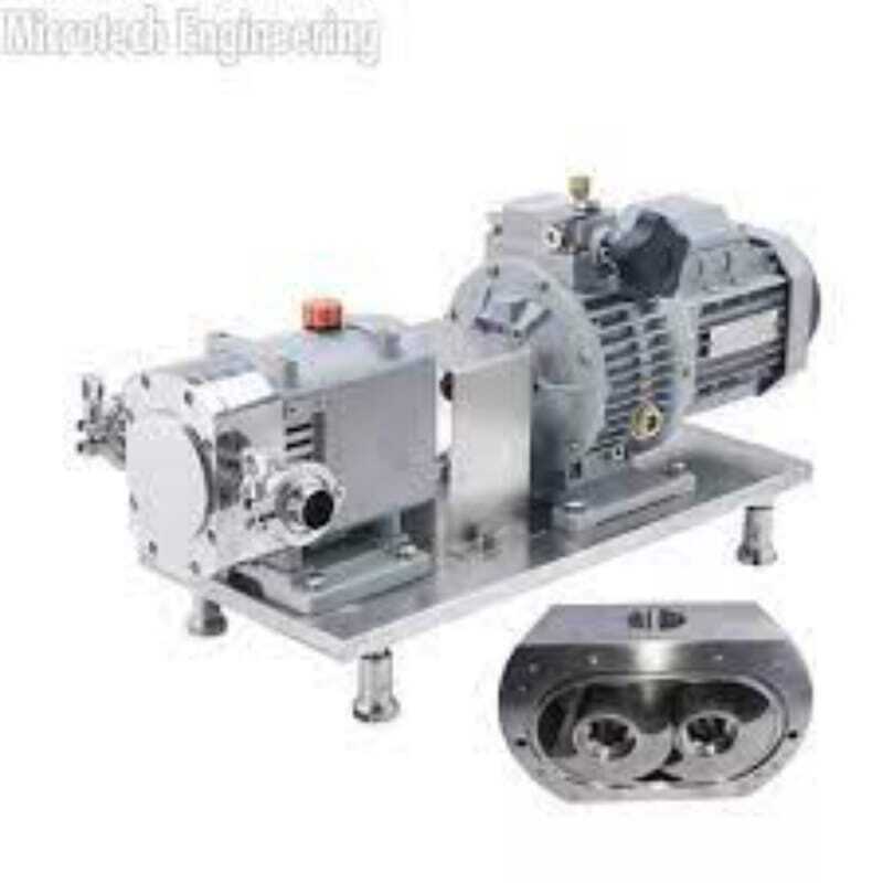 Tri Lobe Pump - Stainless Steel, 125mm Caliber, High Pressure | Self Priming, Flooded Suction, Electric Rotary Gear Pump, Electro Polish Finish, Max Suction 150mm, Flow Rate 100 Lph To 100000 Lph, Mechanical Seal
