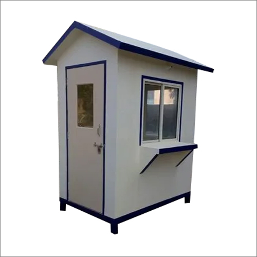 White And Blue Portable Security Guard Cabin