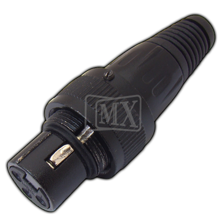 MX 3 पिन माइक्रोफोन महिला कनेक्टर XLR लॉक रिंग के साथ