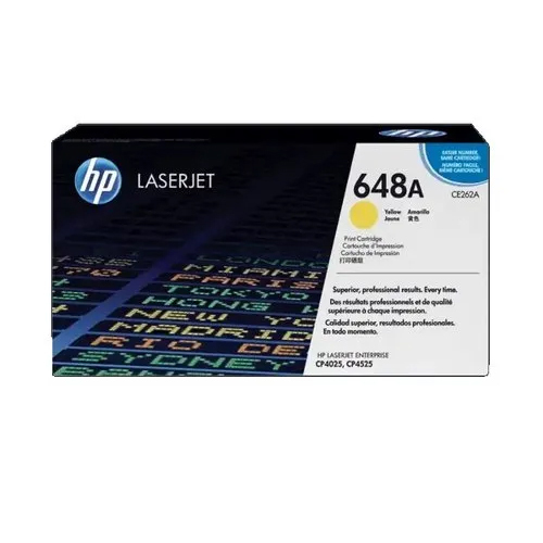 Black Hp 648A Yellow Original Laserjet Toner Cartridge (Ce262A)