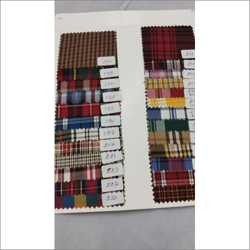 School Uniform Check Fabric - Soft Textured Cotton Blend | Resilient, Washable, Breathable, Impressive Design, Moisture-resistant