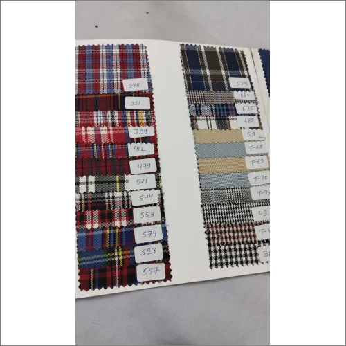 School Uniform Check Fabric - Soft Textured Cotton Blend | Resilient, Washable, Breathable, Impressive Design, Moisture-resistant