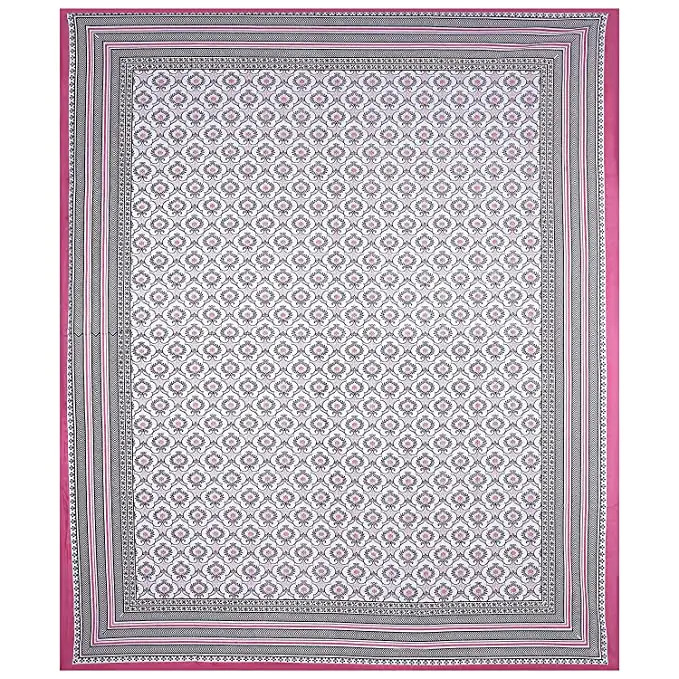 Cotton Double Bedsheet - 100x108 Inches , Luxuriously Soft 300tc With Two Pillow Covers