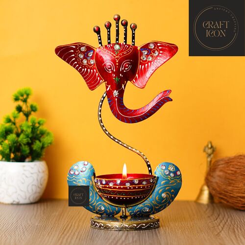  बहुरंगा भगवान गणेश टीलाइट