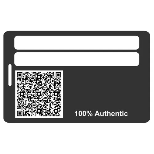 Product Authenticity Card - Pvc Material, 3.375" X 2.125" Size, Multicolor Finish | Glossy, Matte, Textured, Water Resistant