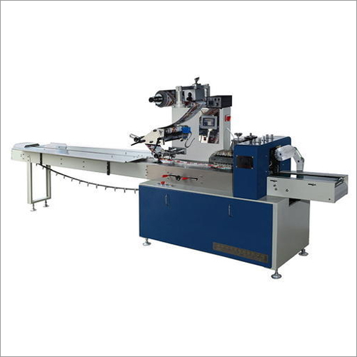 Horizontal Flow Wrap Machine - Metal, Electric Drive Type | Heavy Duty, Highly Efficient, Automatic with Human Machine Interface