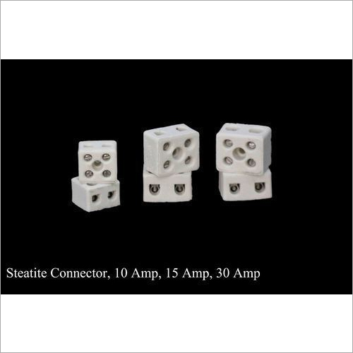 White Steatite Connector