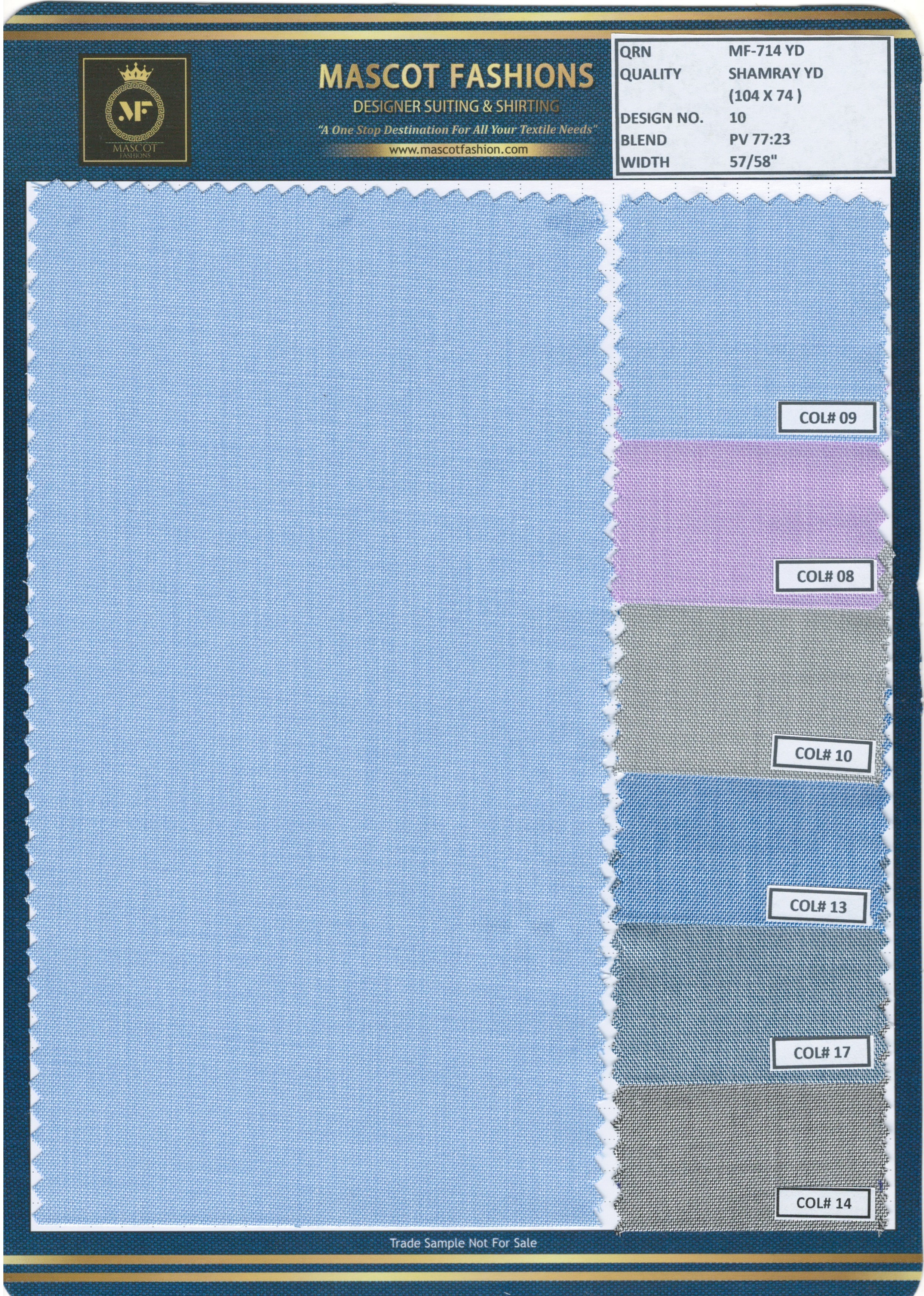 Washable Chambray Shirting Fabric