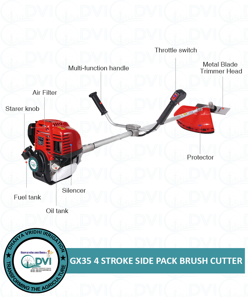 35cc Side Pack Brush Cutter - Material: Metal