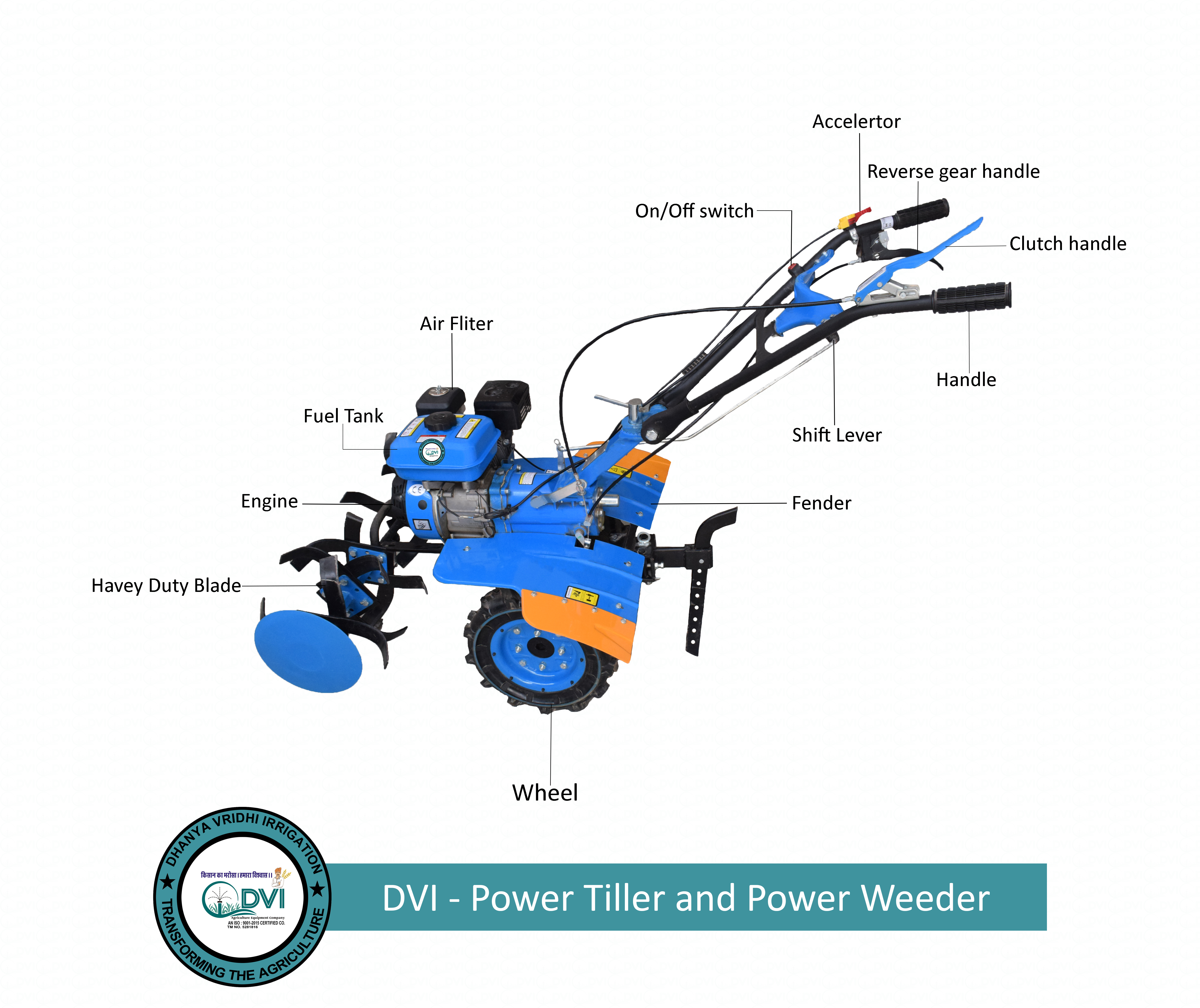 7hp Power Tiller Capacity: 100 Kg/hr