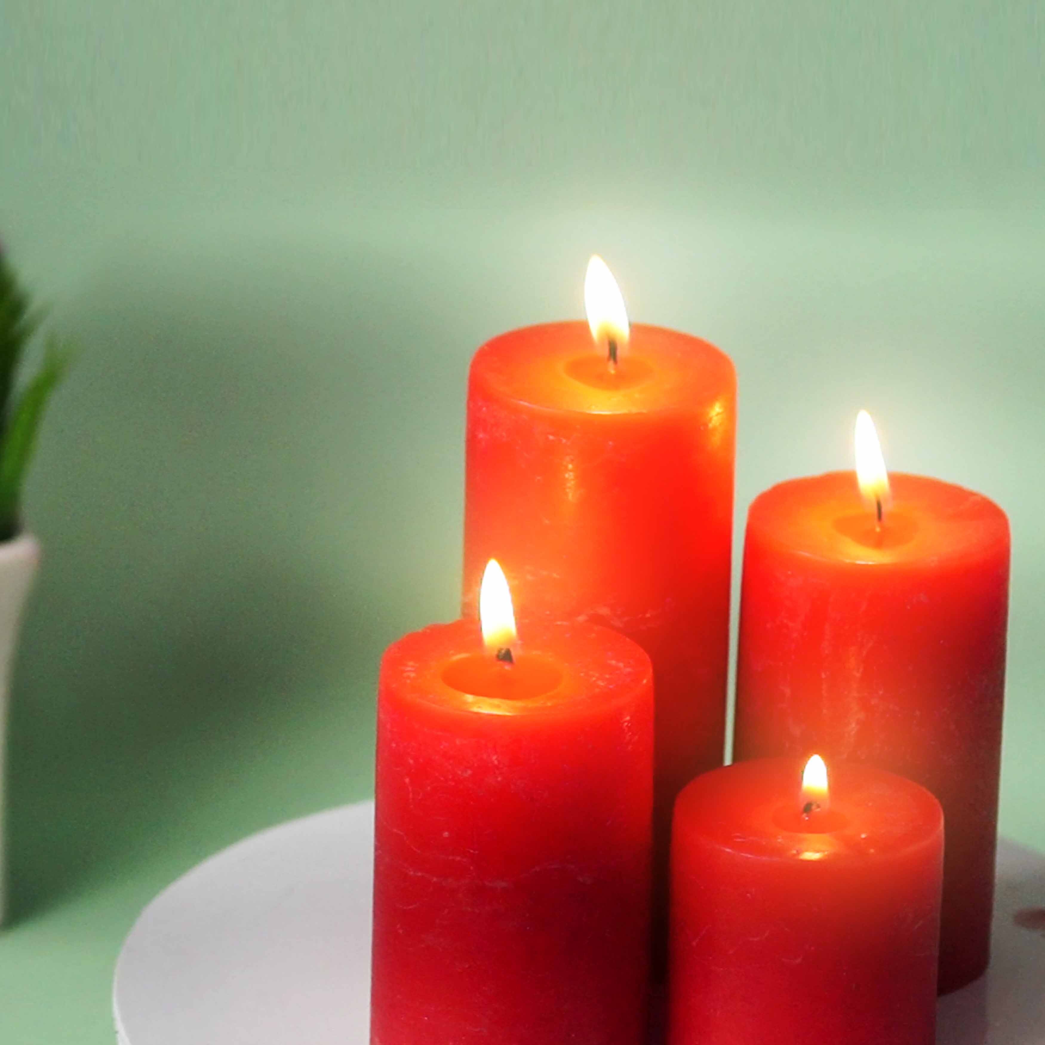 Scented Pillar Candle (Mandarin Orange)