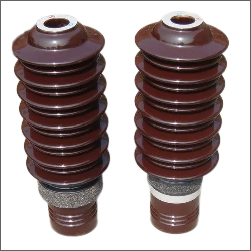 11 KV Ceramic Electric Insulators - Ceramic Material, Brown Color, 11 KV Power, 140 Degree Celsius Temperature | Ideal for Electrical Installation, High Dielectric Strength