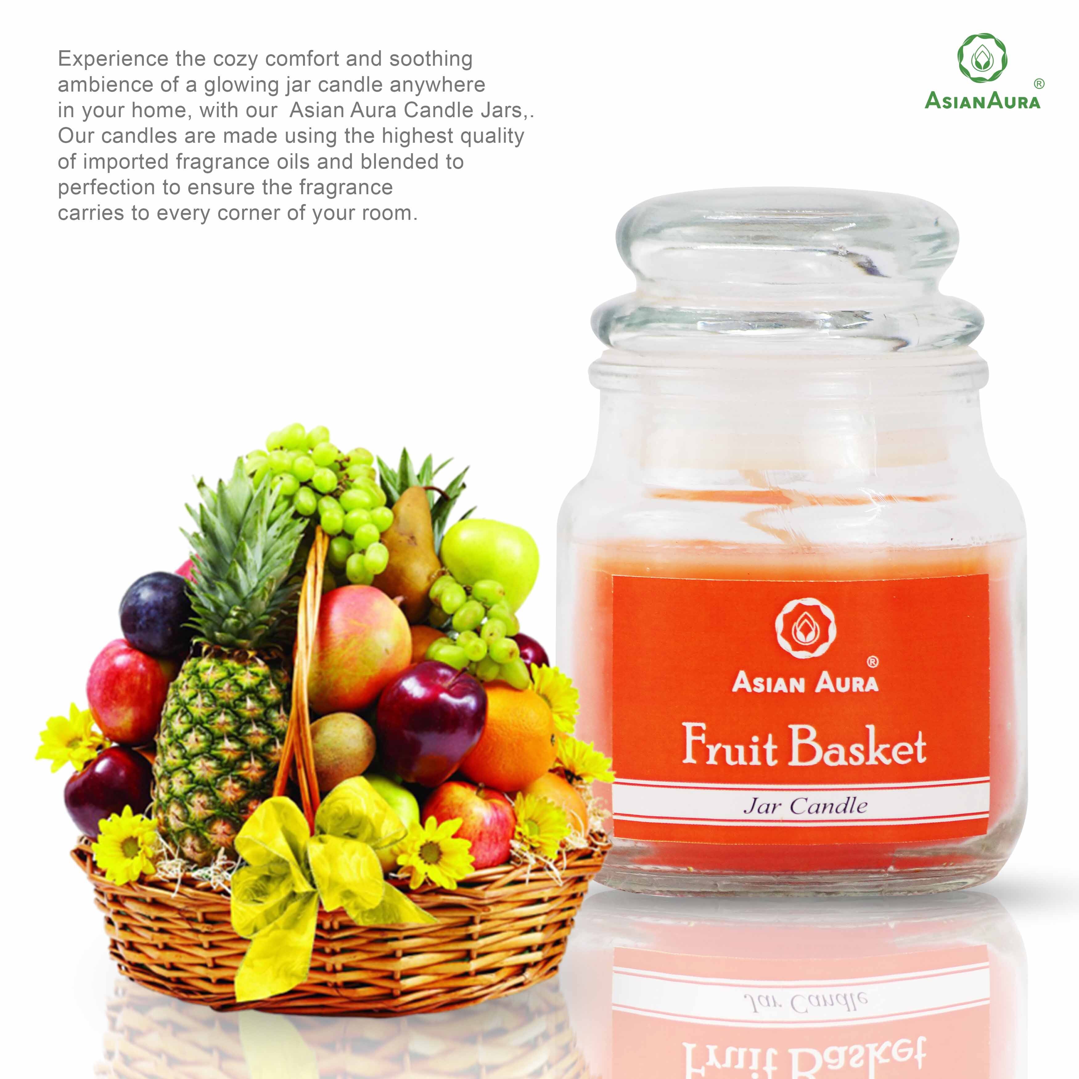 Asian Aura Fruit Basket Highly Fragranced Jar Candle (Pack Of 1)