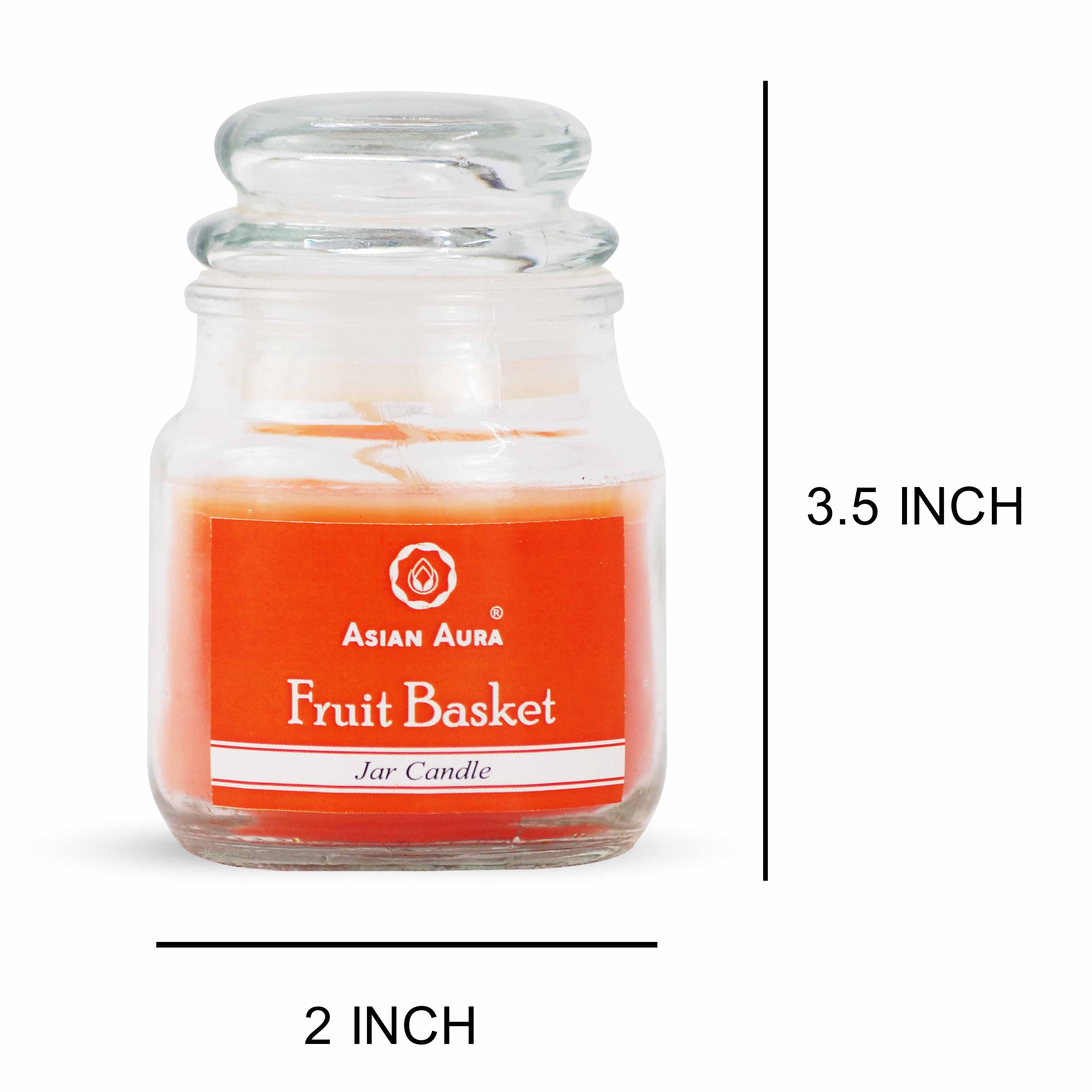 Asian Aura Fruit Basket Highly Fragranced Jar Candle (Pack Of 1)